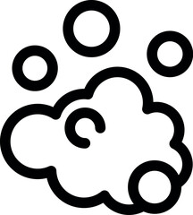 Poster - Fluffy soap suds floating with bubbles forming while washing and cleaning
