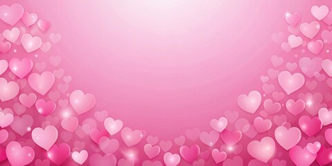 Valentine pink background with hearts , love, romance, pink, holiday, celebration, February 14th, Valentine's Day