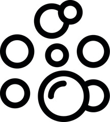 Poster - Group of soap bubbles floating is symbolizing cleanliness and hygiene