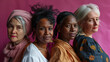 © Creative Valley - Four Women of Different Ages and Ethnicities, United for Breast Cancer Awareness