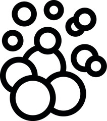 Poster - Simple vector icon of soap bubbles floating in the air, perfect for representing cleaning or hygiene