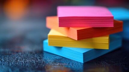 Vibrant Sticky Note Design for Business Planning and Reminders