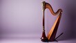 © MdNazim - Gold-Plated Harp Set Against a Rich Purple Background