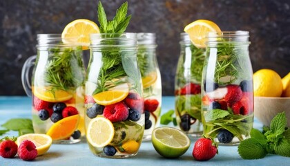 Sticker -  Fresh fruit infused water a healthy and refreshing choice