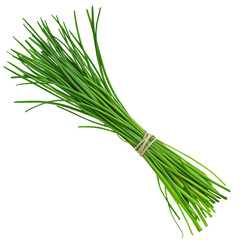 Wall Mural - Bundle of fresh chives, vibrant green herbs for cooking and garnishing