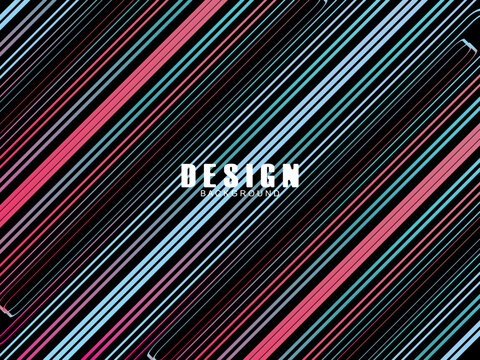 Futuristic abstract technology shining rainbow light lines with modern lines pattern black background. Vector minimal line background with text for social media covers, headers, etc.