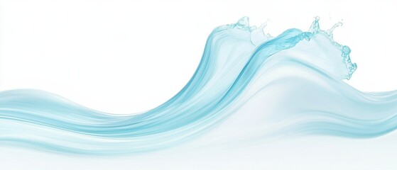 Wall Mural - a blue wave with water splashing out of it