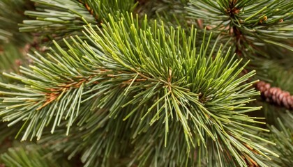 Wall Mural -  Vibrant Evergreen Needles CloseUp