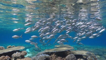  Schooling fish in vibrant underwater ecosystem