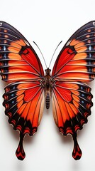 Wall Mural - butterfly on white background  