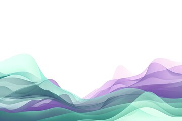 Wall Mural - Abstract Purple and Green Wavy Background