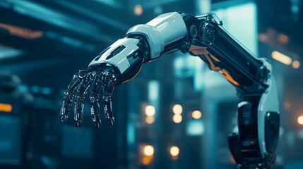 Poster - robotic arm controlled by advanced digital twin system in an innovative industrial manufacturing set