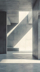 Wall Mural - Empty scene under sunlight, minimalist design of modern architecture