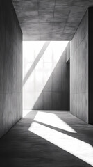 Wall Mural - Empty scene under sunlight, minimalist design of modern architecture