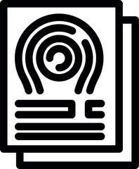 Poster - Fingerprint scanner is analyzing a document to grant security access