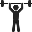 © AndiPoe - isolated sport pictogram, arm exercise, weightlifting, arm biceps curle, gym fitness icon