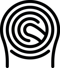 Poster - Fingerprint is representing the concept of digital security and access control