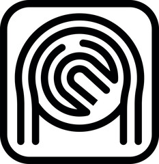Poster - Fingerprint scanner verifying identity for security access control