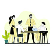© AkhiAkter - Young people, man and woman taking part in business meeting