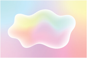 Wall Mural - Abstract pastel colorful gradient background with a wavy blob on blank space for branding, marketing, presentation, and social media design