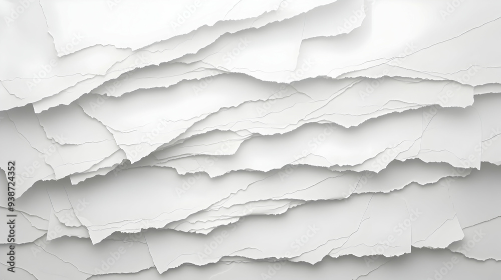 Abstract Ripped Paper Background: Texture, White, Torn, Layers, Design ...