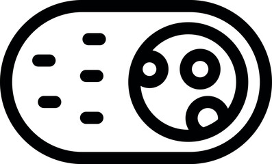 Poster - Simple icon of an electric car charging plug is depicting the flow of electricity