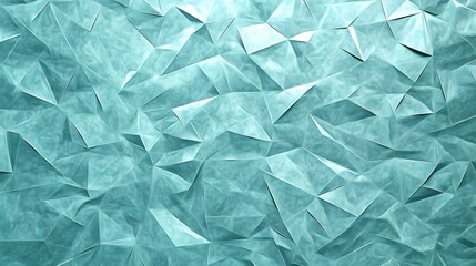 Wall Mural - a close-up view of a textured turquoise background featuring crumpled paper-like patterns, ideal for