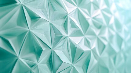Wall Mural - a close-up of a textured mint green surface featuring a geometric pattern of raised triangles.