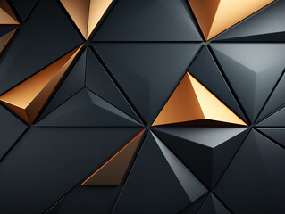 Wall Mural - Unbelievable Abstract polygonal pattern luxury dark blue with gold background