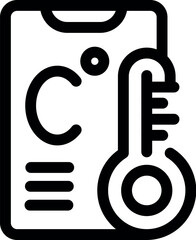 Poster - Smartphone is displaying a celsius temperature reading, indicating weather information