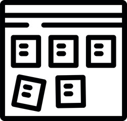 Poster - Website content management system interface allowing moving different blocks to build a web page