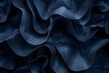 Wall Mural - Abstract Dark Blue Waves