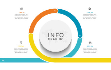 Wall Mural - Modern infographics business template design