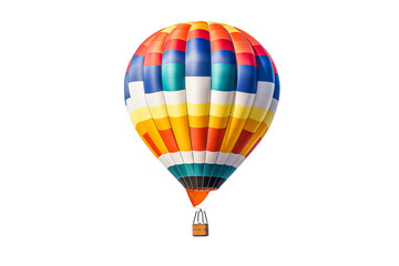 vibrant hot-air balloon isolated on transparent background png for creative design projects and trav