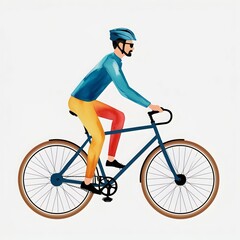 Sticker - Minimalist vector bicycle illustration