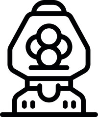 Poster - Futuristic robot carrying radioactive substance in protective case icon