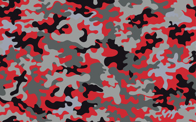 Canvas Print - Camouflage military army seamless pattern vector texture fabric textile retro style camo clothing colors repetition