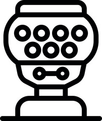 Poster - simple black and white vector icon of a professional lighting equipment for photo or video shooting