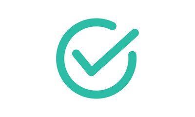 Aufkleber - greenish-blue check mark icon vector. green tick mark icon for web design. yes , right concept. vect