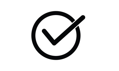Aufkleber - black check mark icon vector. black tick mark icon for web design. yes , right concept. vector illus