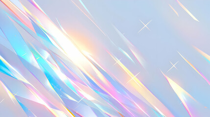 Wall Mural - Abstract Holographic Background with Diagonal Stripes and Glimmering Stars