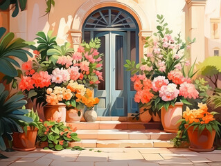 Wall Mural - Luxurious A delightful arrangement of colorful flowers in a vase capturing the beauty of nature