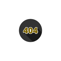 Wall Mural - 404 Not found error sign icon isolated on transparent background