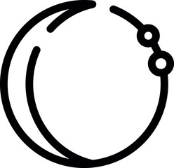 Poster - Simple icon of a bracelet, drawn with a minimalist line art style