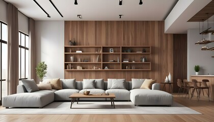 Photo modern style interior room 3d illustration