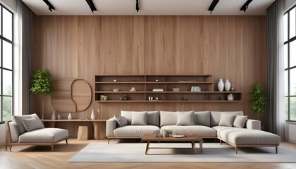 Photo modern style interior room 3d illustration