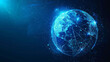 © Image-Love - A blue globe with a network of lines connecting it