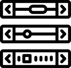 Poster - Set of slider buttons, scrolling bar showing progress, adjusting options vector icon set