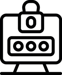Poster - Icon of a train security system, ensuring the safety and protection of passengers and cargo during transport