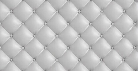 Close-up white leather upholstery diamond pattern pattern made T